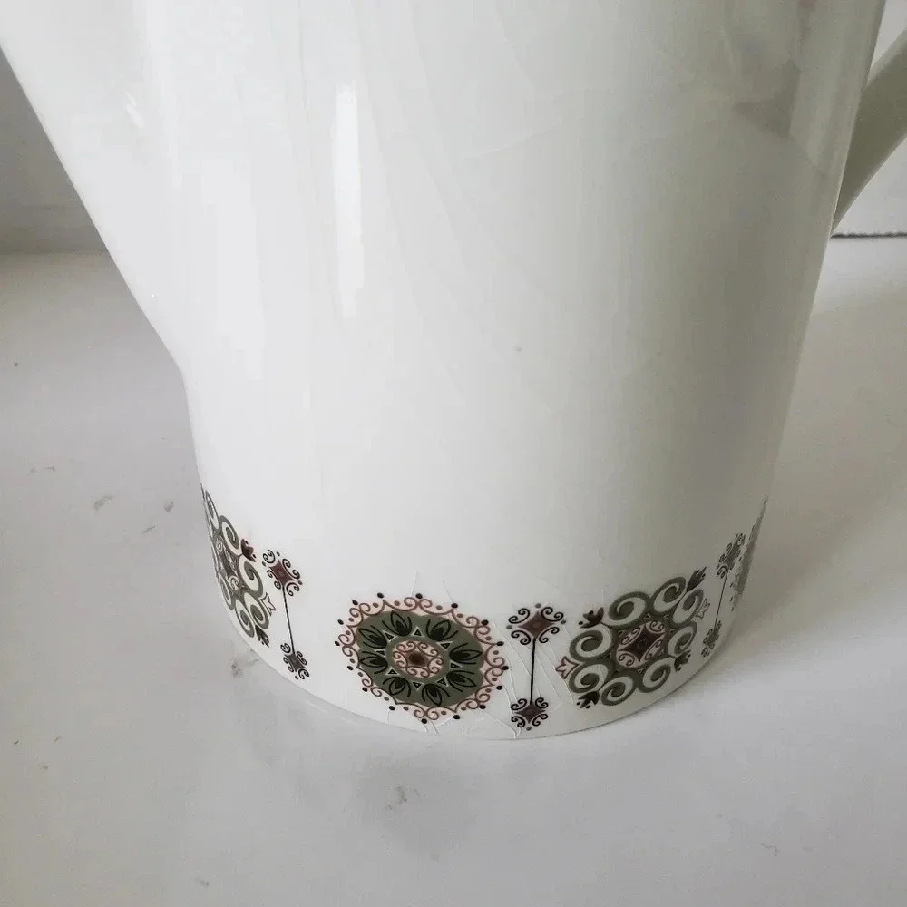 Vintage 1960s Johnston Brothers Large Green/White Coffee/Tea Pot. - Picture 7 of 12